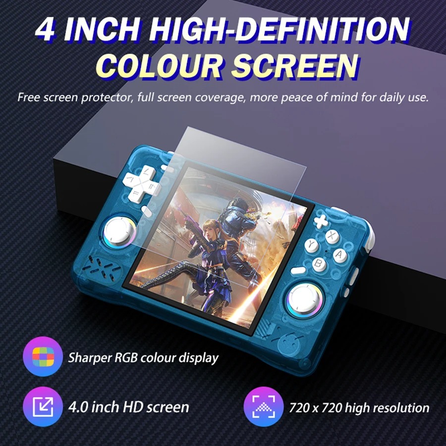 Retro Gaming Kiosk - XF40H Retro-Handheld-Videospielkonsole, Linux-System, 4-Zoll-IPS-Bildschirm, tragbarer Mini-Handheld-Videoplayer,