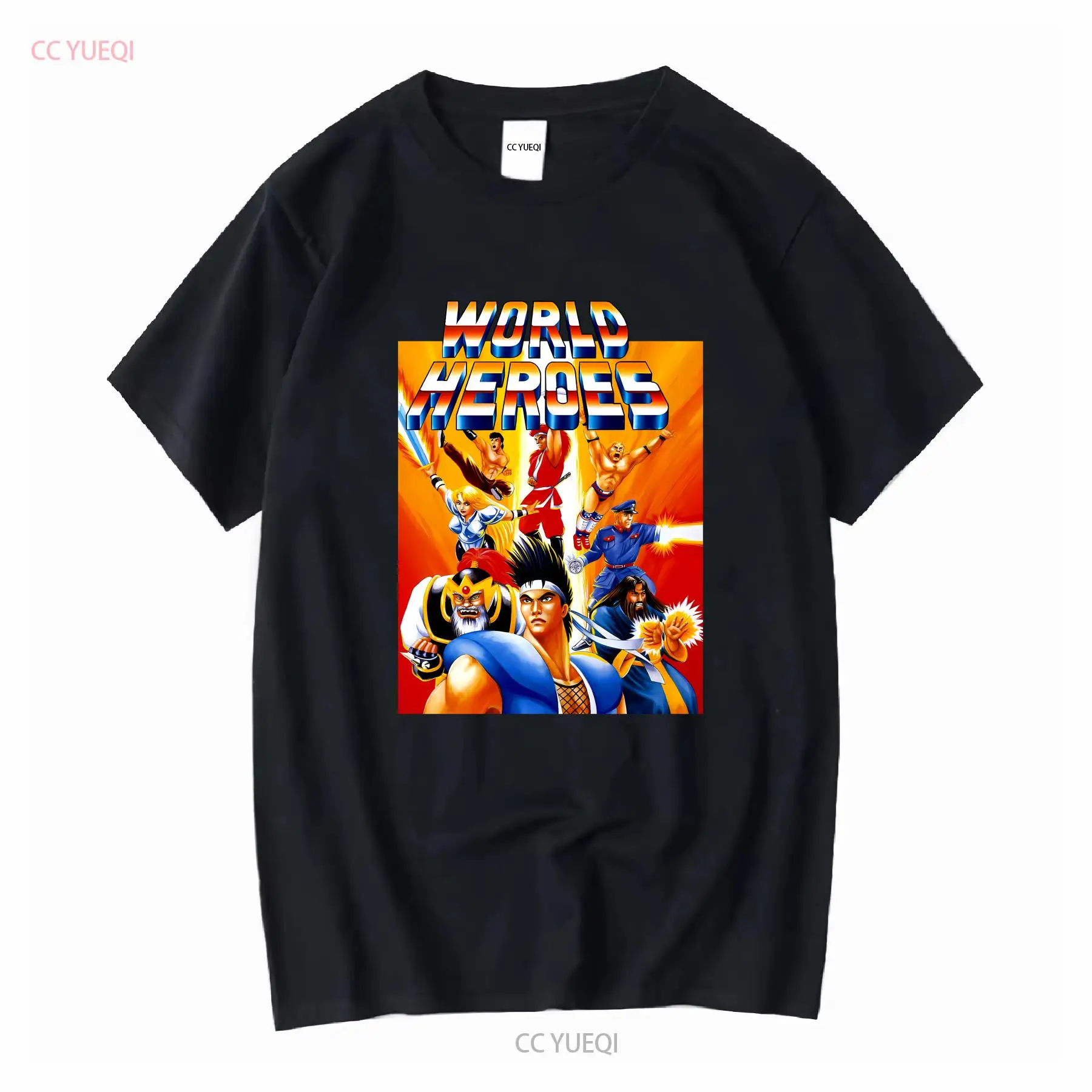 Retro Gaming T Shirt - World Heroes Classic NEO GEO Videospiel-T-Shirt,