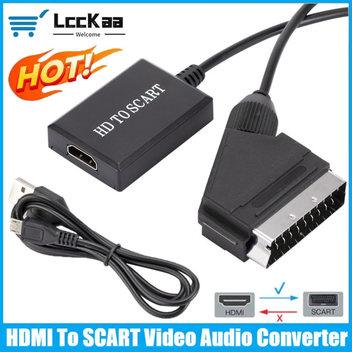 Scart To Hdmi - LccKaa 1080P HDMI zu SCART Adapter